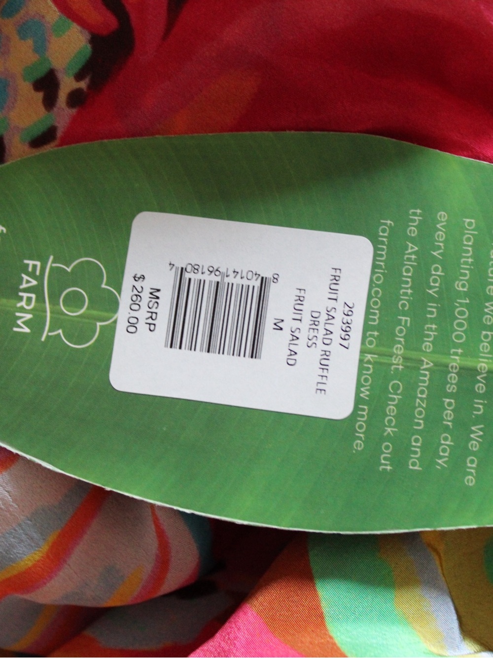 FARM Rio Fruit Salad Ruffle Maxi Dress M NWT | MSRP $260 - Picture 5 of 6